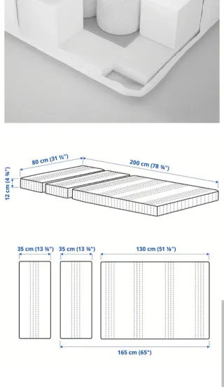 Cama extensible SLÄKT + colchón Ikea