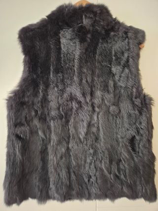 Chaleco piel negro