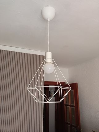 Lámpara techo metal blanca