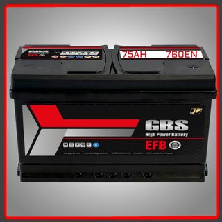 BATERIA COCHE GBS 20750EFB 75Ah 760A STAR STOP