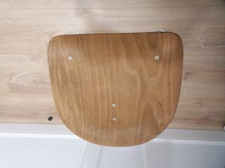 Silla escolar madera metal blanca