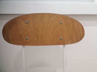 Silla escolar madera metal blanca