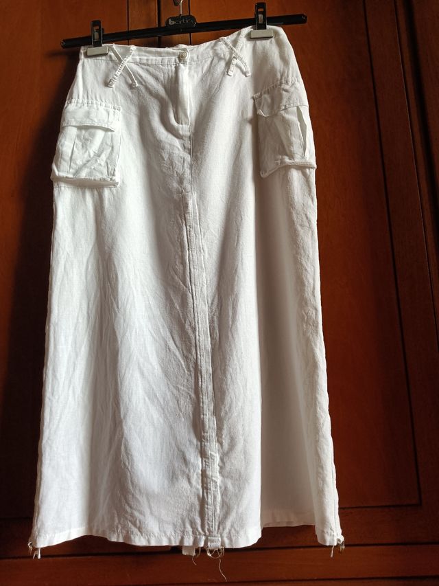 Gonna bianca sportiva - accorciabile