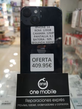 iPhone 14 Negro 128GB - 92% Batería