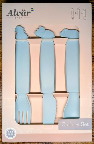 Set pappa bebé Alvār: piatti, bicchieri, posate