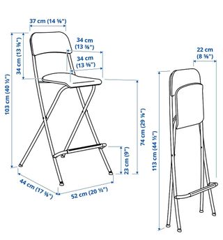 Taburete plegable IKEA Franklin blanco