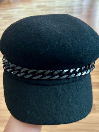 Gorra negra lana - cadena