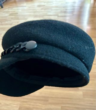 Gorra negra lana - cadena