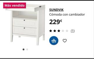 Cómoda cambiador bebé - blanco