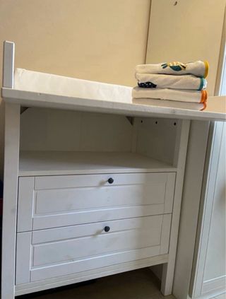 Cómoda cambiador bebé - blanco