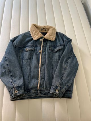 Cazadora Zara denim borrego M