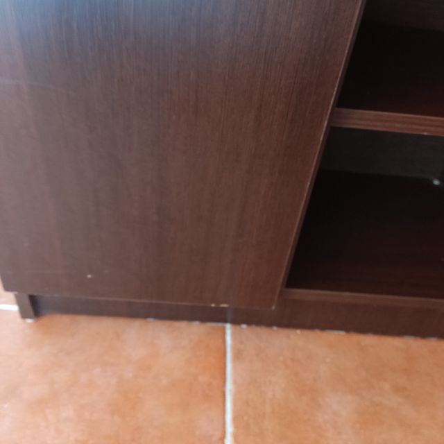 Mueble recibidor marrón-naranja