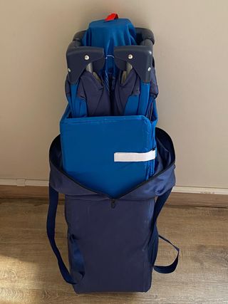 Cuna de viaje + colchón + sábana