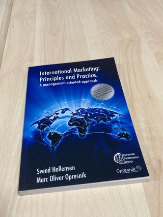 International Marketing: Principles and Practice.