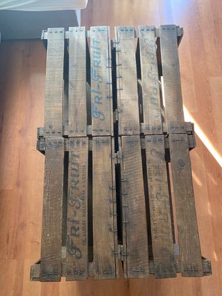 Mesa centro rústica madera artesanal