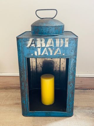 2 Faroles metálicos vintage