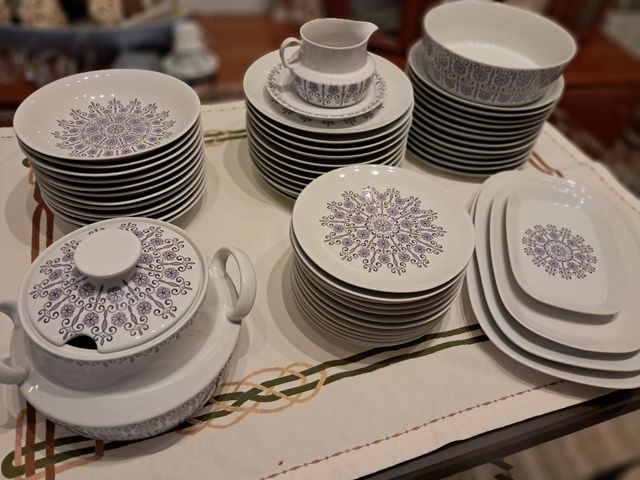 Jogo de louça MOAHSA completo - porcelana 56 peças