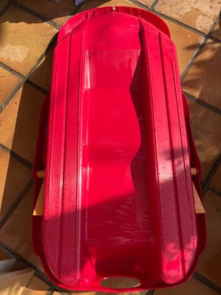 Trineo infantil rojo para dos personas