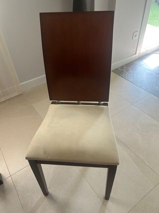 Mesa comedor 6 sillas - Madera cristal