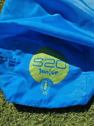 Saco Camping Quechua Azul-Verde Talla 1,40 xs