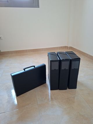 3 carpetas proyectos, duras de cartón + 1 carpeta