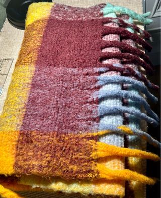 Chal multicolor grande de lana