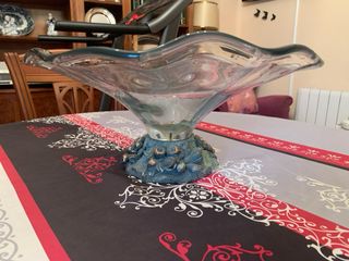 Elegante florero de cristal