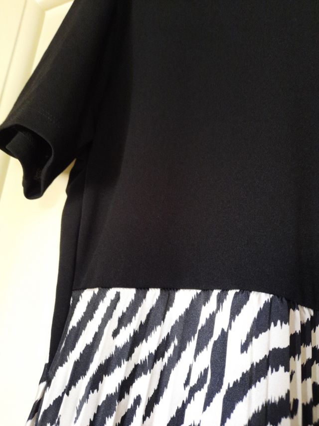 Vestito elegante beige e nero taglia media