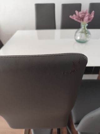 Conjunto 8 Sillas comedor Gris