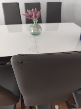 Conjunto 8 Sillas comedor Gris