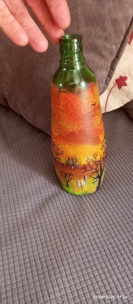 Botella Decorada Artesanal