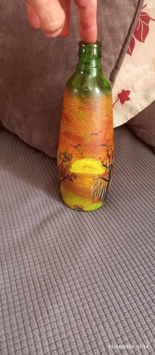 Botella Decorada Artesanal