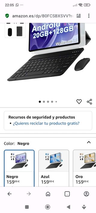 BIEGEDY Tablet 10" Android 20GB+128GB
