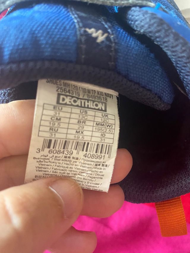 Botas montaña niño Quechua talla 31 - 2 pares