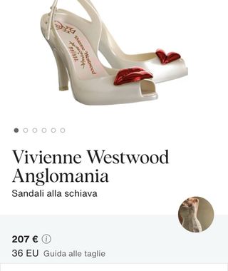 Sandali Vivienne Westwood nr. 36. gomma. 