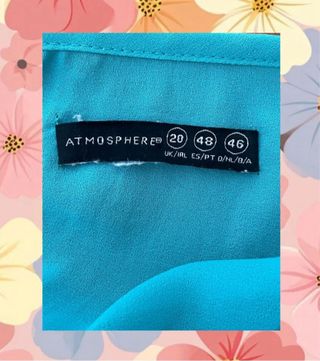 Blusa turquesa manga 3/4