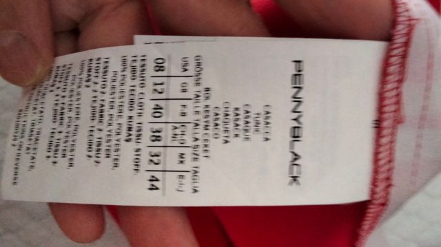 Casacca rossa a maniche 3/4