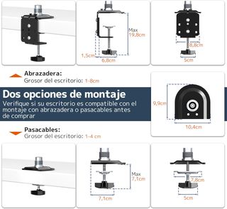 Soporte monitor doble vertical 17 a 49" NUEVO