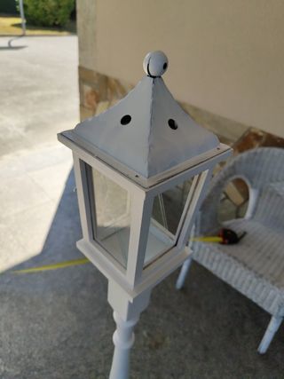 Farola blanca Navidad