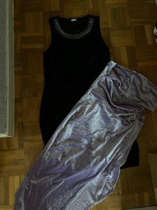 Vestidos fiesta - Negro y morado