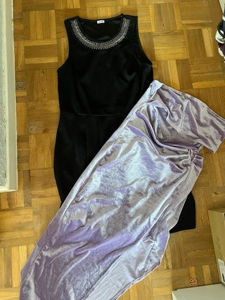 Vestidos fiesta - Negro y morado