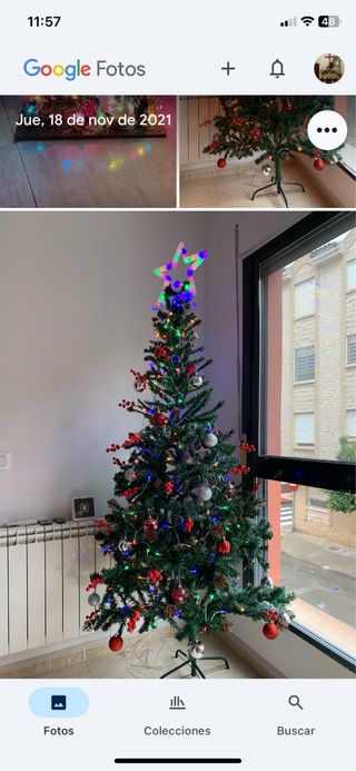Árbol Navidad, Luces y Adornos