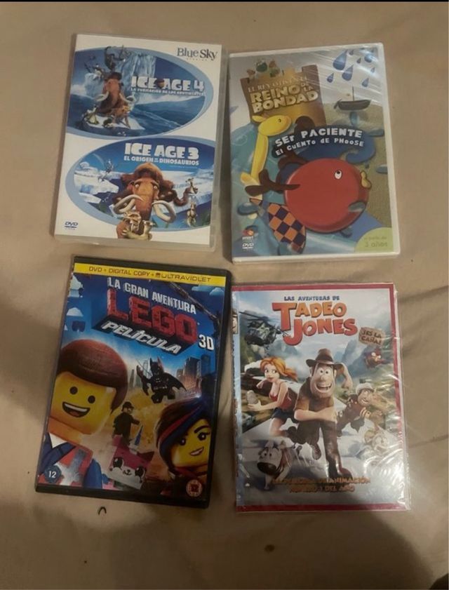 Películas infantiles DVD - 4 unidades