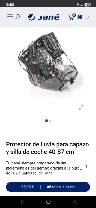 Plastico lluvia Jane carrito bebe