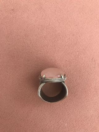 Anillo Raive plata con ojo de gato y circonitas.