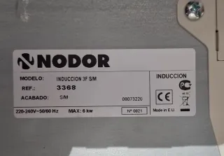 Placa inducción Nodor - 3 fuegos