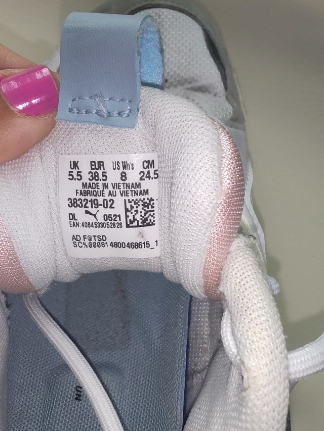 Zapatillas Puma RS-Z blancas y rosas