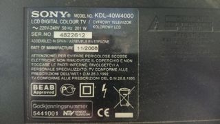 TV Sony Bravia 40" - Negro, Plata