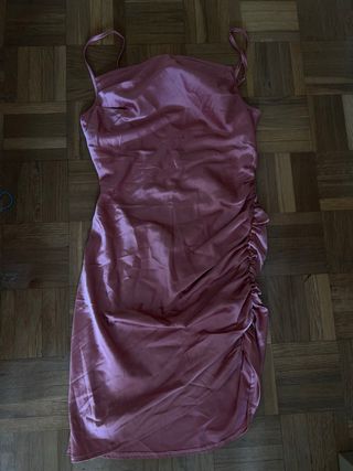 Vestido rosa fiesta - Satin