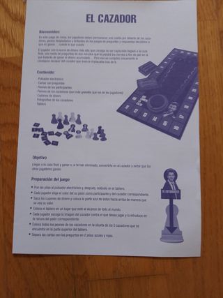 El Cazador juego mesa familiar